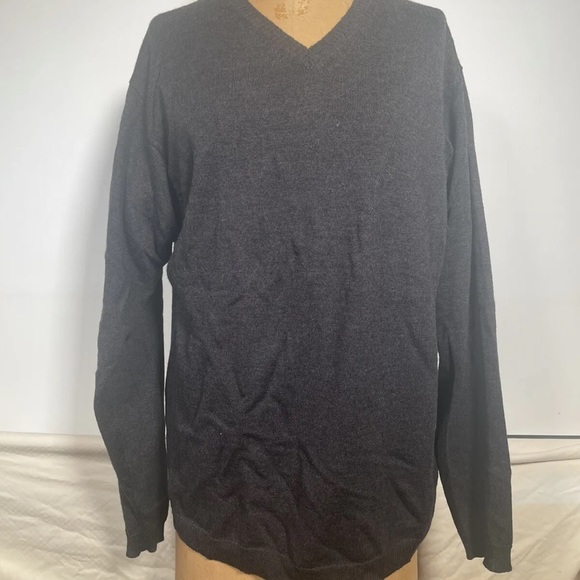 Banana Republic Extra Fine Italian Merino Dark Grey Sweater L - Picture 4 of 4